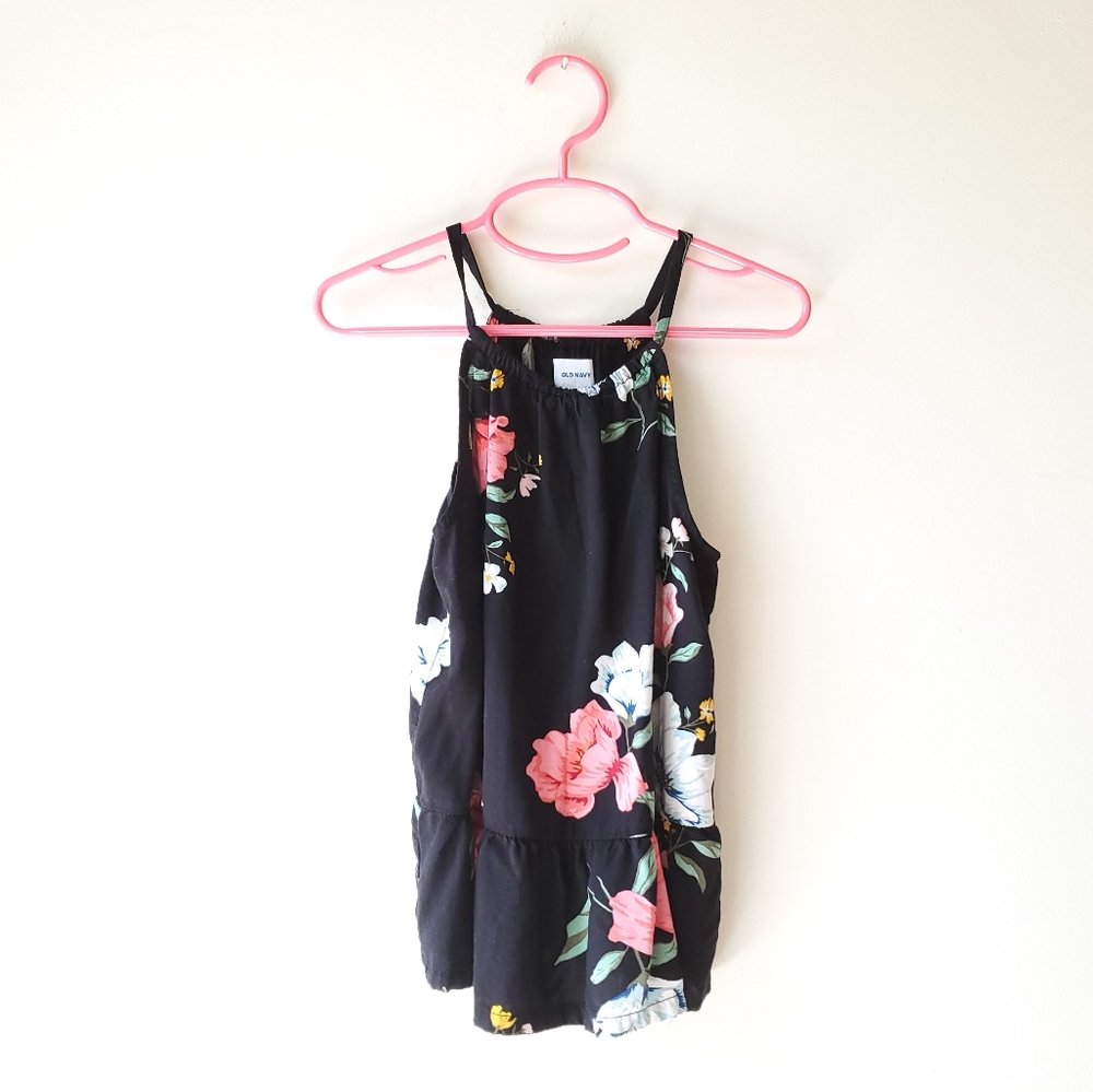 Floral peplum tank top SZ M 8